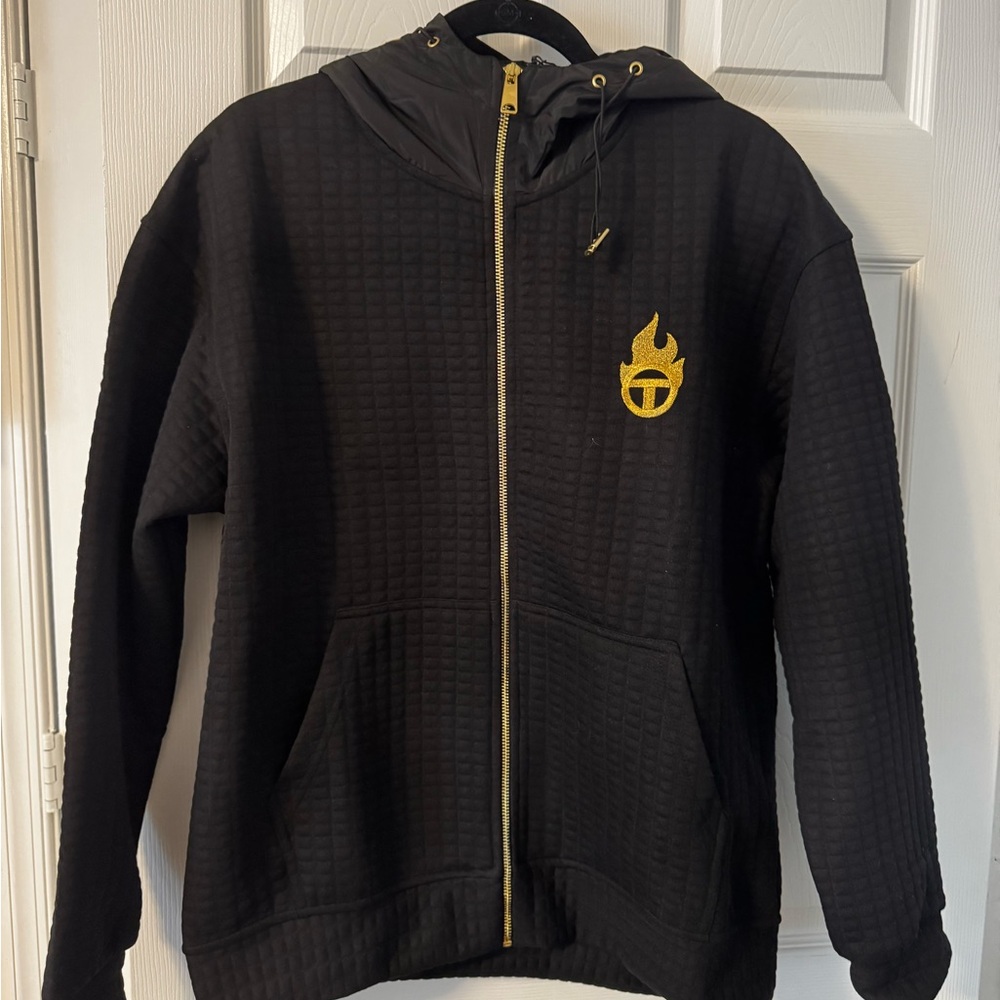 Black and Gold Bomber Jacket